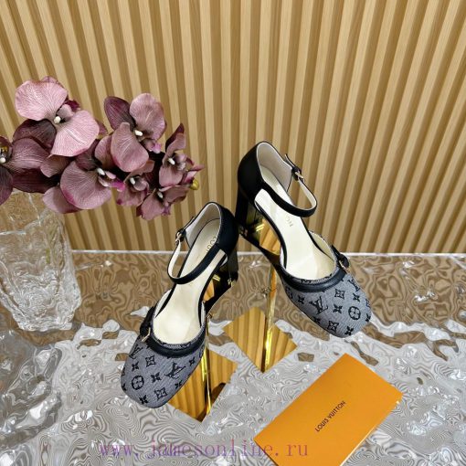 New LV Donkey Brand 2024 Early Spring New Top Original Developed Vintage Art High Heel Sandawk8v9sdo - Image 2