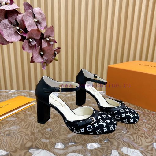 New LV Donkey Brand 2024 Early Spring New Top Original Developed Vintage Art High Heel Sandanyqdrkf6 - Image 10