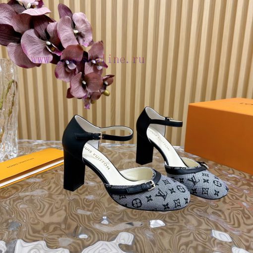 New LV Donkey Brand 2024 Early Spring New Top Original Developed Vintage Art High Heel Sandawk8v9sdo - Image 7