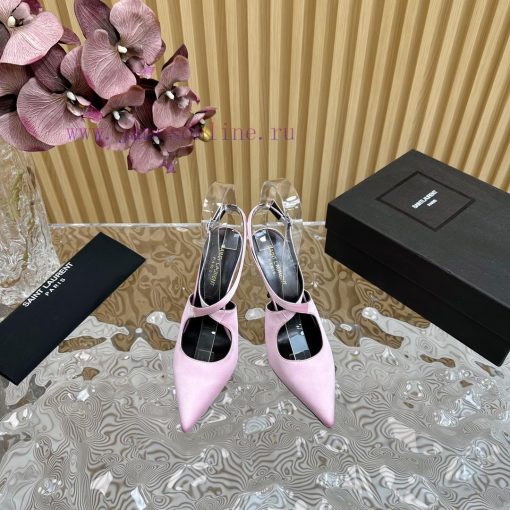 Top YSL - Saint Laurent Paris runway updates with pointed cross strap heel design that looksjpqea1x2 - Image 3