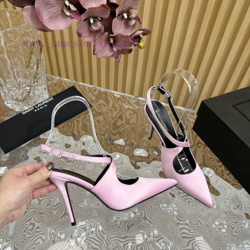 Top YSL - Saint Laurent Paris runway updates with pointed cross strap heel design that looksjpqea1x2 - Image 5