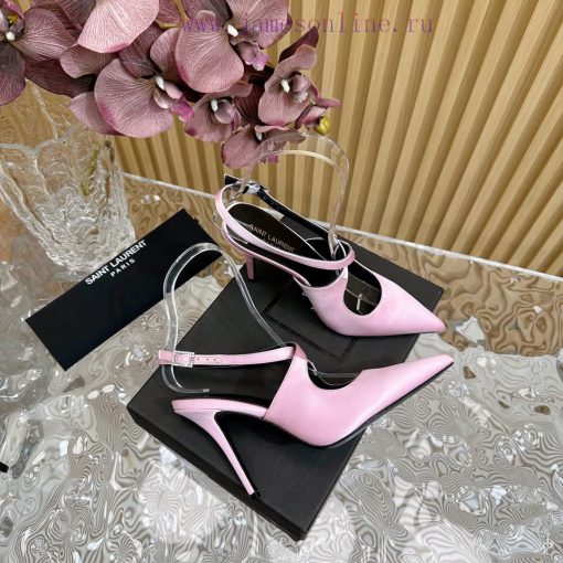 Top YSL - Saint Laurent Paris runway updates with pointed cross strap heel design that looksjpqea1x2 - Image 9
