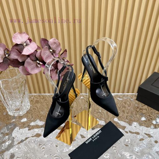 Top YSL - Saint Laurent Paris runway updates with pointed cross strap heel design that looksxehrvw1e