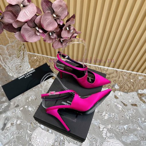 Top YSL - Saint Laurent Paris runway updates with pointed cross strap heel design that lookskufyoy9w - Image 5