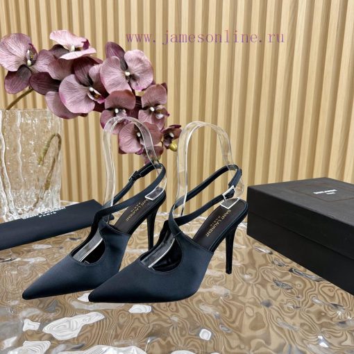 Top YSL - Saint Laurent Paris runway updates with pointed cross strap heel design that looksxehrvw1e - Image 10