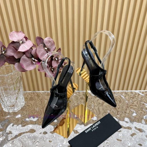 Top YSL - Saint Laurent Paris runway updates with pointed cross strap heel design that looksw3zpkdo5