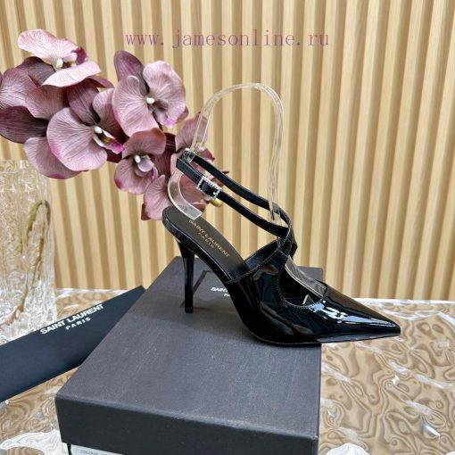 Top YSL - Saint Laurent Paris runway updates with pointed cross strap heel design that looksw3zpkdo5 - Image 8