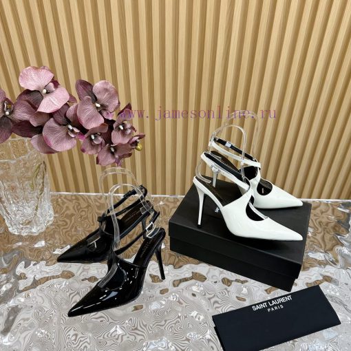 Top YSL - Saint Laurent Paris runway updates with pointed cross strap heel design that looksw3zpkdo5 - Image 10