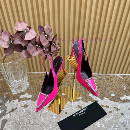 Top YSL - Saint Laurent Paris runway updates with pointed toe and square buckle, slim heel d8vh6m6hc