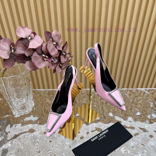 Top YSL - Saint Laurent Paris runway updates with pointed toe and square buckle, slim heel d3ktwfk1l - Image 2