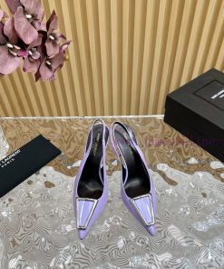 Top YSL - Saint Laurent Paris runway updates with pointed toe and square buckle, slim heel djcnu75vf