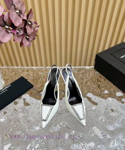 Top YSL - Saint Laurent Paris runway updates with pointed toe and square buckle, slim heel d8jopy0zj