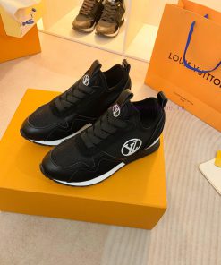 Louis Vuitton's Run Away sneakers blend cowhide elastic chloroprene rubber fabric and techno1ijyyugs