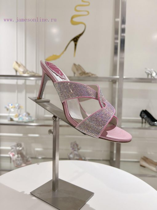 Top tierR ᴇɴᴇ C ᴀᴏᴠɪʟᴀ | 2024s 𝐒 RC MAELA series, cross gradient crystal slim heel open toe f4fnu53j - Image 3