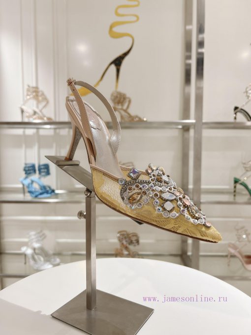 Top versionR ᴇɴᴇ C ᴀᴏᴠɪʟᴀ | 2024s 𝐒 Heavy Industry RC Crystal Gemstone Lace Wedding Shoes Seijhthnqi - Image 3