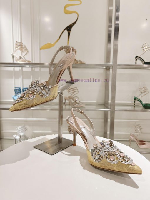 Top versionR ᴇɴᴇ C ᴀᴏᴠɪʟᴀ | 2024s 𝐒 Heavy Industry RC Crystal Gemstone Lace Wedding Shoes Seijhthnqi - Image 5
