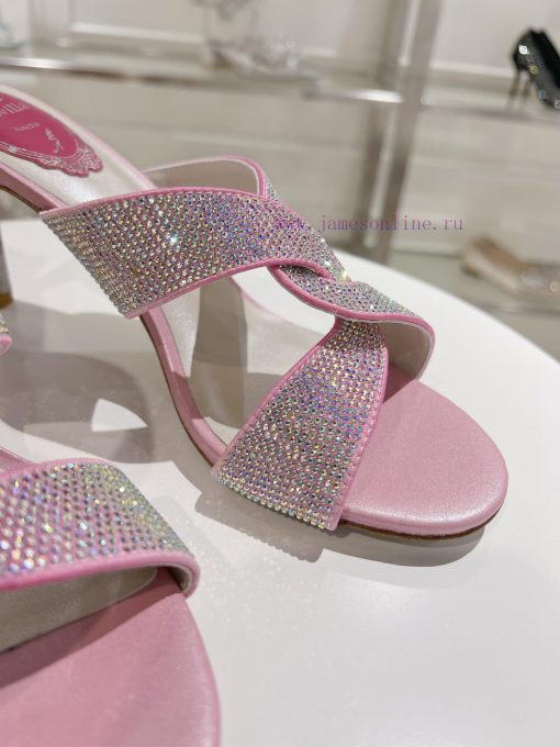 Top tierR ᴇɴᴇ C ᴀᴏᴠɪʟᴀ | 2024s 𝐒 RC MAELA series, cross gradient crystal slim heel open toe f4fnu53j - Image 10