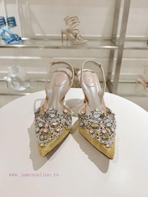 Top versionR ᴇɴᴇ C ᴀᴏᴠɪʟᴀ | 2024s 𝐒 Heavy Industry RC Crystal Gemstone Lace Wedding Shoes Seijhthnqi - Image 7