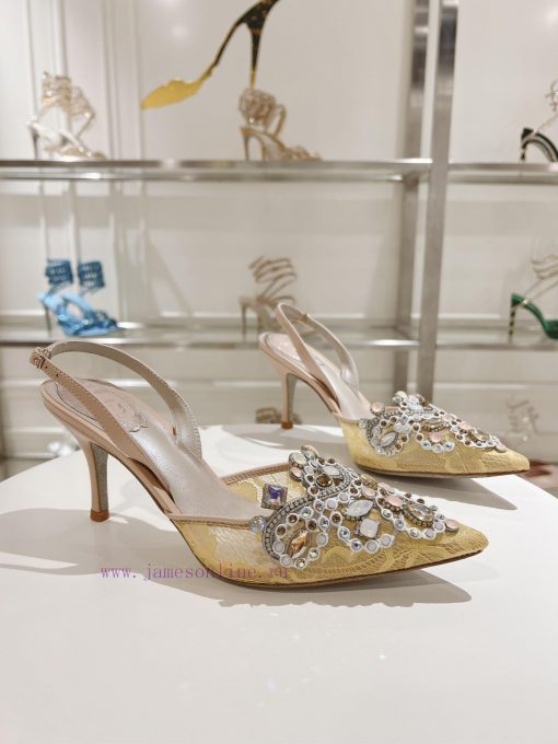 Top versionR ᴇɴᴇ C ᴀᴏᴠɪʟᴀ | 2024s 𝐒 Heavy Industry RC Crystal Gemstone Lace Wedding Shoes Seijhthnqi - Image 9