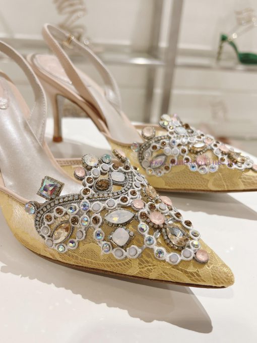 Top versionR ᴇɴᴇ C ᴀᴏᴠɪʟᴀ | 2024s 𝐒 Heavy Industry RC Crystal Gemstone Lace Wedding Shoes Seijhthnqi - Image 10