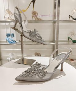 Top versionR ᴇɴᴇ C ᴀᴏᴠɪʟᴀ | 2024s 𝐒 Heavy Industry RC Crystal Gemstone Lace Wedding Shoes Sew95m3832