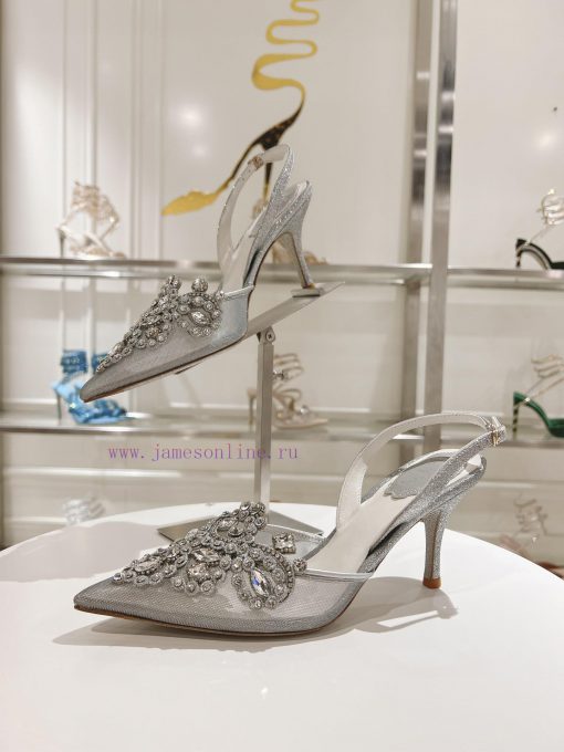 Top versionR ᴇɴᴇ C ᴀᴏᴠɪʟᴀ | 2024s 𝐒 Heavy Industry RC Crystal Gemstone Lace Wedding Shoes Sew95m3832 - Image 4