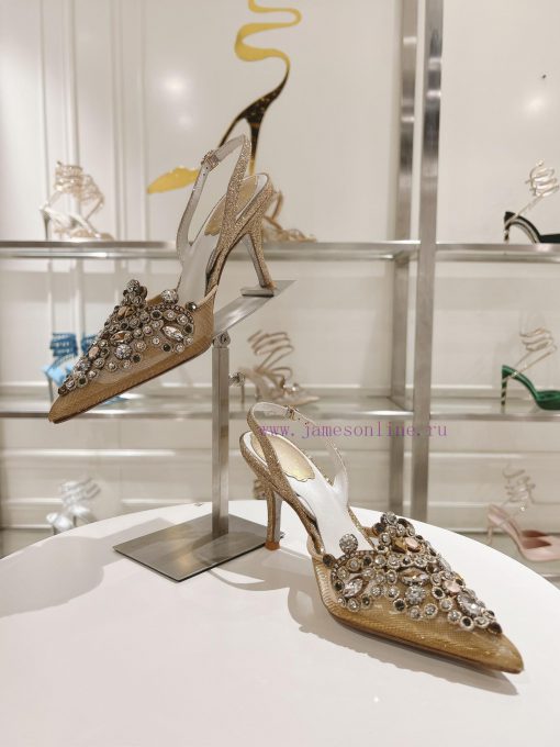 Top versionR ᴇɴᴇ C ᴀᴏᴠɪʟᴀ | 2024s 𝐒 Heavy Industry RC Crystal Gemstone Lace Wedding Shoes Se8exe3jgl - Image 5