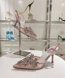 Top versionR ᴇɴᴇ C ᴀᴏᴠɪʟᴀ | 2024s 𝐒 Heavy Industry RC Crystal Gemstone Lace Wedding Shoes Seu74ehv28