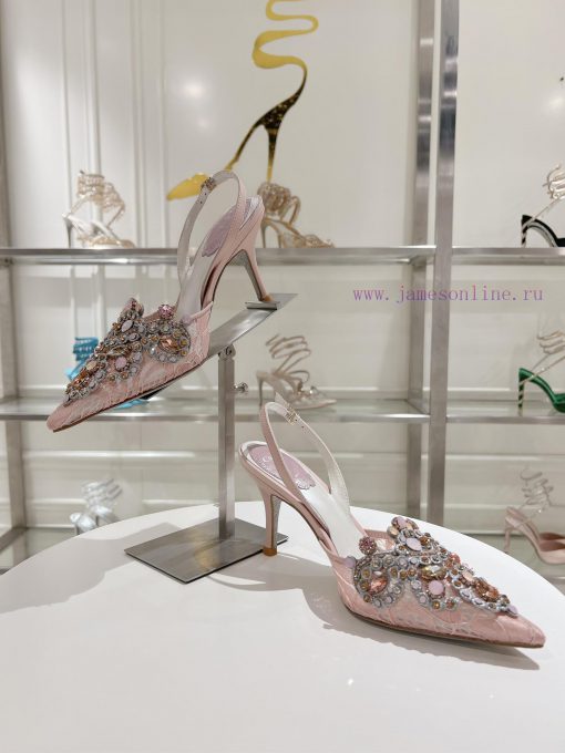 Top versionR ᴇɴᴇ C ᴀᴏᴠɪʟᴀ | 2024s 𝐒 Heavy Industry RC Crystal Gemstone Lace Wedding Shoes Seu74ehv28 - Image 5
