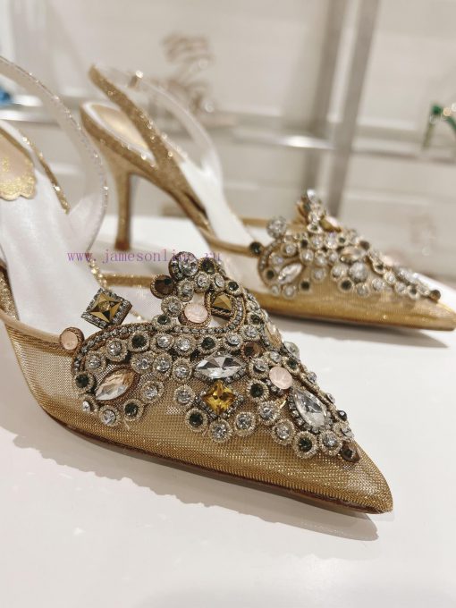 Top versionR ᴇɴᴇ C ᴀᴏᴠɪʟᴀ | 2024s 𝐒 Heavy Industry RC Crystal Gemstone Lace Wedding Shoes Se8exe3jgl - Image 10
