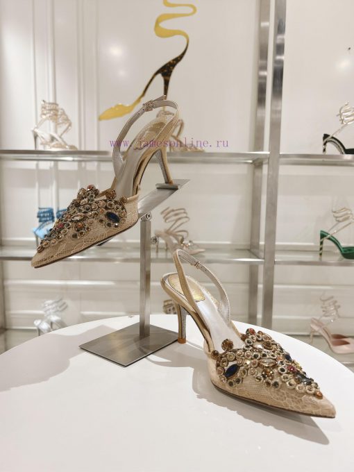 Top versionR ᴇɴᴇ C ᴀᴏᴠɪʟᴀ | 2024s 𝐒 Heavy Industry RC Crystal Gemstone Lace Wedding Shoes Sen6y6vkbb - Image 5