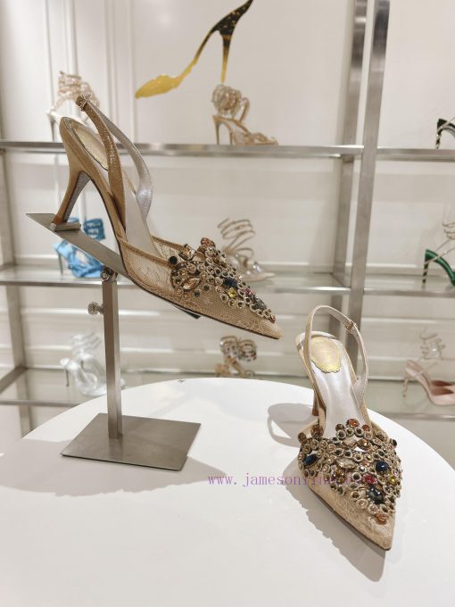 Top versionR ᴇɴᴇ C ᴀᴏᴠɪʟᴀ | 2024s 𝐒 Heavy Industry RC Crystal Gemstone Lace Wedding Shoes Sen6y6vkbb - Image 6