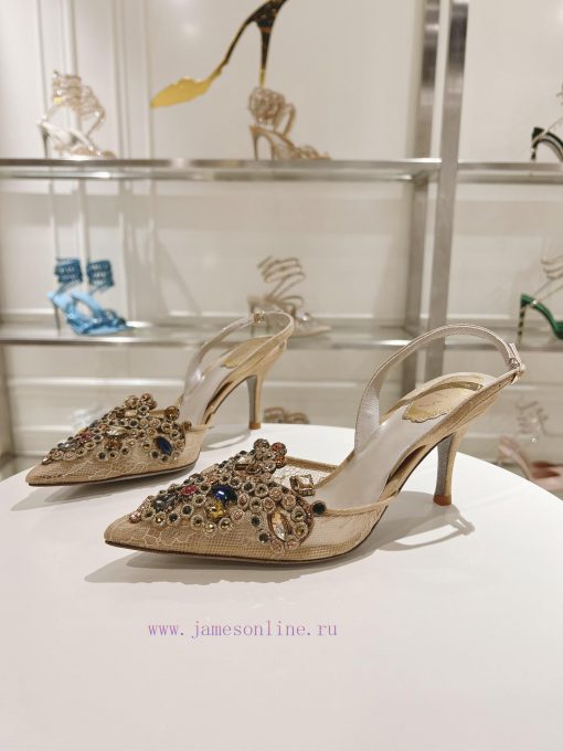 Top versionR ᴇɴᴇ C ᴀᴏᴠɪʟᴀ | 2024s 𝐒 Heavy Industry RC Crystal Gemstone Lace Wedding Shoes Sen6y6vkbb - Image 8