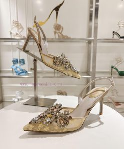 Top versionR ᴇɴᴇ C ᴀᴏᴠɪʟᴀ | 2024s 𝐒 Heavy Industry RC Crystal Gemstone Lace Wedding Shoes Setn54of4t