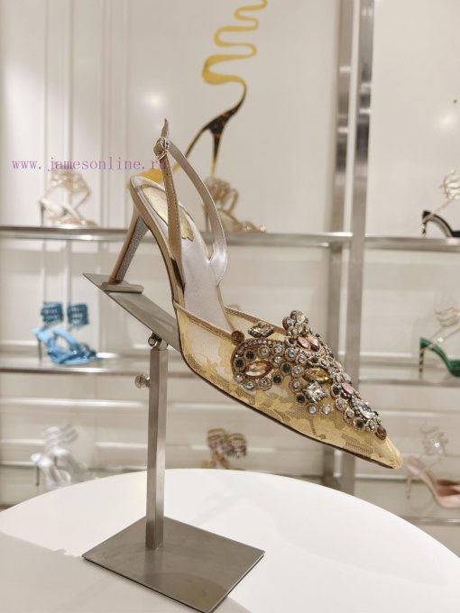 Top versionR ᴇɴᴇ C ᴀᴏᴠɪʟᴀ | 2024s 𝐒 Heavy Industry RC Crystal Gemstone Lace Wedding Shoes Setn54of4t - Image 3