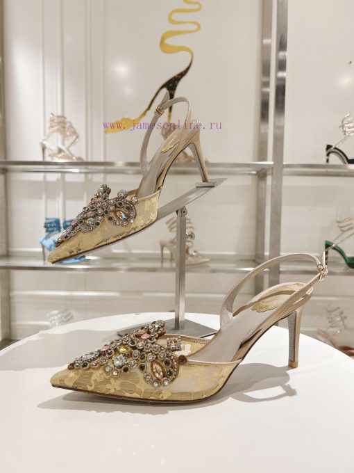 Top versionR ᴇɴᴇ C ᴀᴏᴠɪʟᴀ | 2024s 𝐒 Heavy Industry RC Crystal Gemstone Lace Wedding Shoes Setn54of4t - Image 4