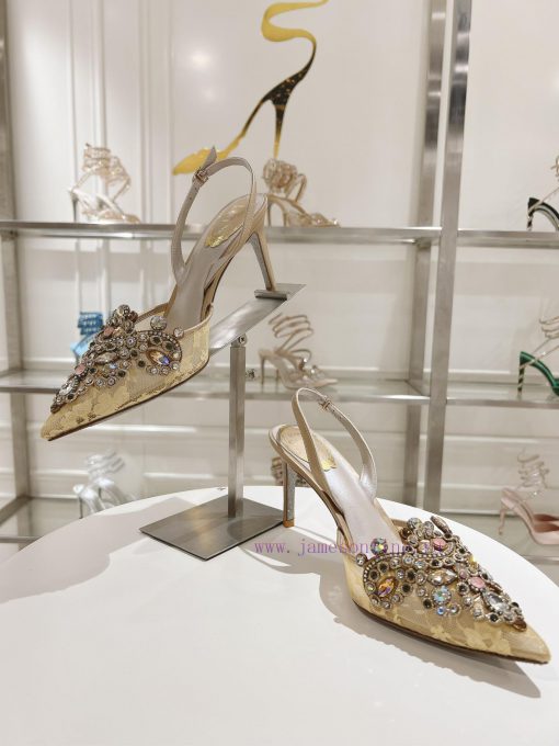 Top versionR ᴇɴᴇ C ᴀᴏᴠɪʟᴀ | 2024s 𝐒 Heavy Industry RC Crystal Gemstone Lace Wedding Shoes Setn54of4t - Image 5