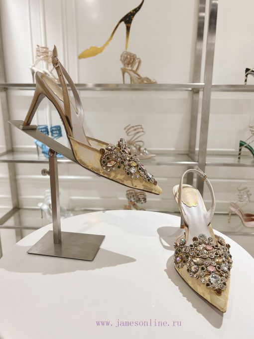 Top versionR ᴇɴᴇ C ᴀᴏᴠɪʟᴀ | 2024s 𝐒 Heavy Industry RC Crystal Gemstone Lace Wedding Shoes Setn54of4t - Image 6
