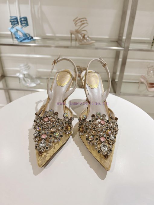 Top versionR ᴇɴᴇ C ᴀᴏᴠɪʟᴀ | 2024s 𝐒 Heavy Industry RC Crystal Gemstone Lace Wedding Shoes Setn54of4t - Image 7