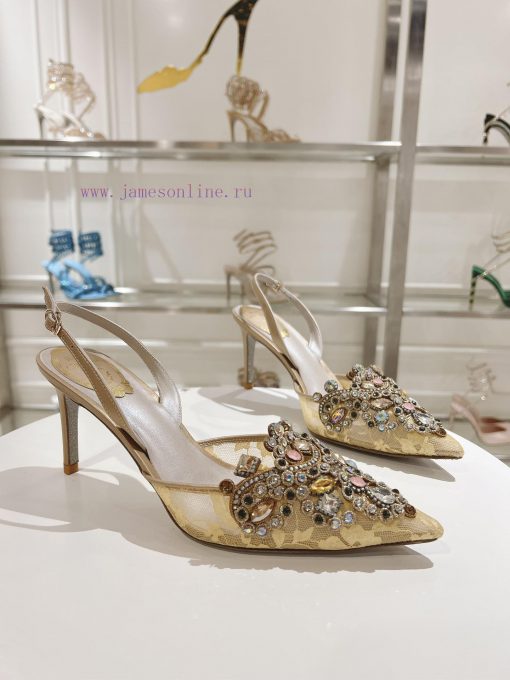 Top versionR ᴇɴᴇ C ᴀᴏᴠɪʟᴀ | 2024s 𝐒 Heavy Industry RC Crystal Gemstone Lace Wedding Shoes Setn54of4t - Image 9