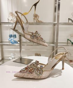 Top versionR ᴇɴᴇ C ᴀᴏᴠɪʟᴀ | 2024s 𝐒 Heavy Industry RC Crystal Gemstone Lace Wedding Shoes Sew8ca4z26