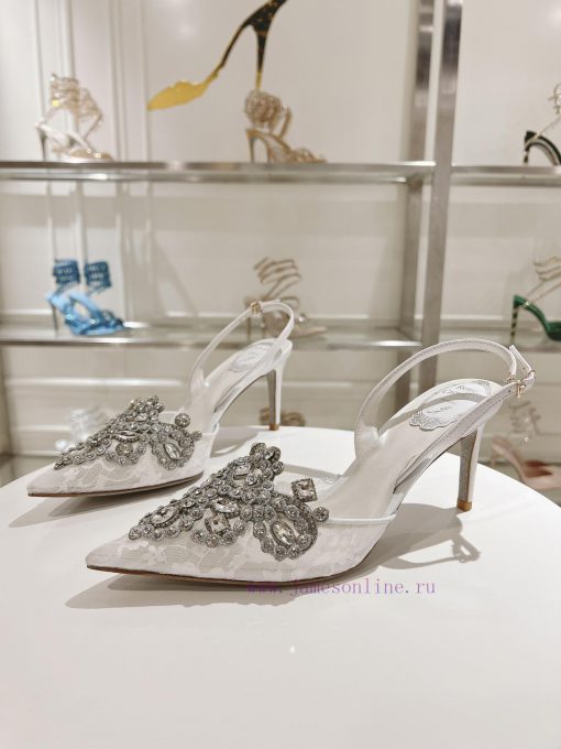Top versionR ᴇɴᴇ C ᴀᴏᴠɪʟᴀ | 2024s 𝐒 Heavy Industry RC Crystal Gemstone Lace Wedding Shoes Sezfm7pna4 - Image 8
