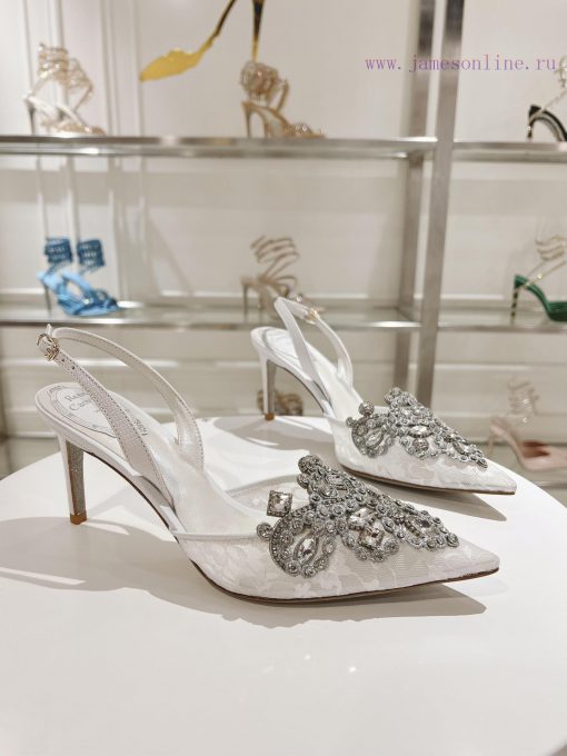 Top versionR ᴇɴᴇ C ᴀᴏᴠɪʟᴀ | 2024s 𝐒 Heavy Industry RC Crystal Gemstone Lace Wedding Shoes Sezfm7pna4 - Image 9