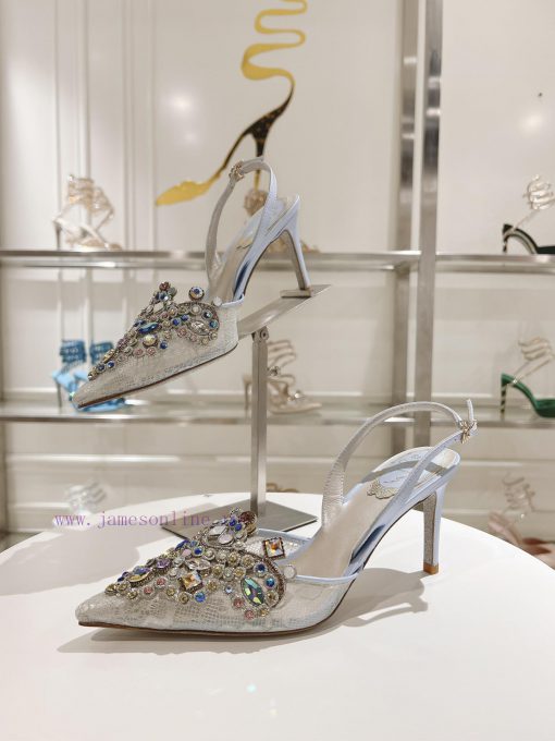 Top versionR ᴇɴᴇ C ᴀᴏᴠɪʟᴀ | 2024s 𝐒 Heavy Industry RC Crystal Gemstone Lace Wedding Shoes Seaa4zegh5 - Image 4