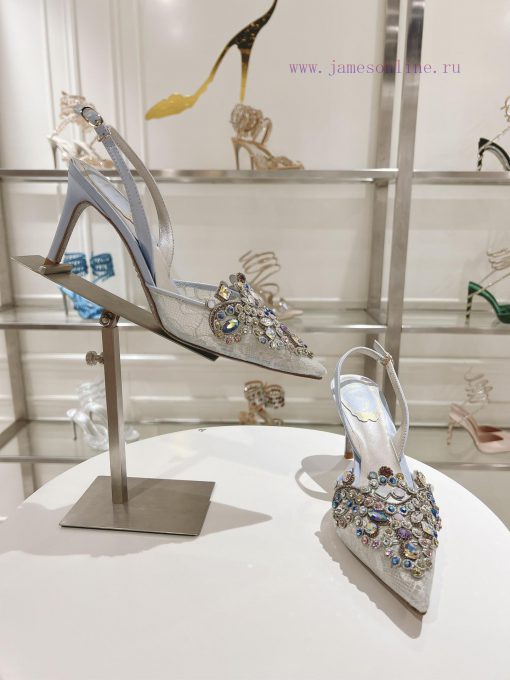 Top versionR ᴇɴᴇ C ᴀᴏᴠɪʟᴀ | 2024s 𝐒 Heavy Industry RC Crystal Gemstone Lace Wedding Shoes Seaa4zegh5 - Image 6