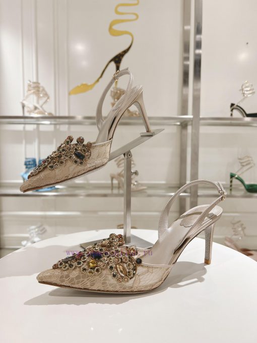 Top versionR ᴇɴᴇ C ᴀᴏᴠɪʟᴀ | 2024s 𝐒 Heavy Industry RC Crystal Gemstone Lace Wedding Shoes Se2p2xwx73 - Image 4