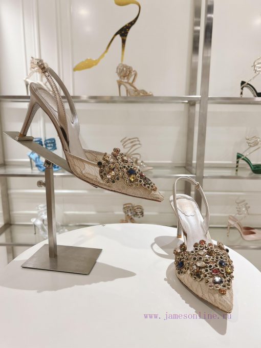 Top versionR ᴇɴᴇ C ᴀᴏᴠɪʟᴀ | 2024s 𝐒 Heavy Industry RC Crystal Gemstone Lace Wedding Shoes Se2p2xwx73 - Image 6