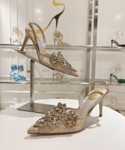 Top versionR ᴇɴᴇ C ᴀᴏᴠɪʟᴀ | 2024s 𝐒 Heavy Industry RC Crystal Gemstone Lace Wedding Shoes Se085lks3p