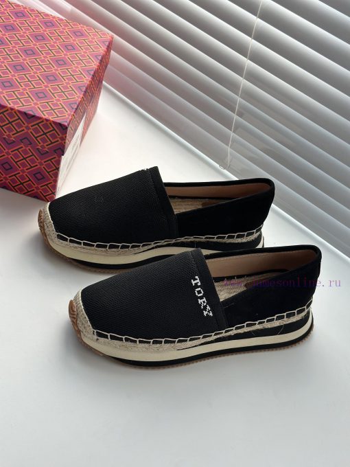 Black Flyknit Splicing SheepTBTORY BURCH T MONOGRAM Fisherman's Shoes Women's Shoes 82839 Fawkjflaal