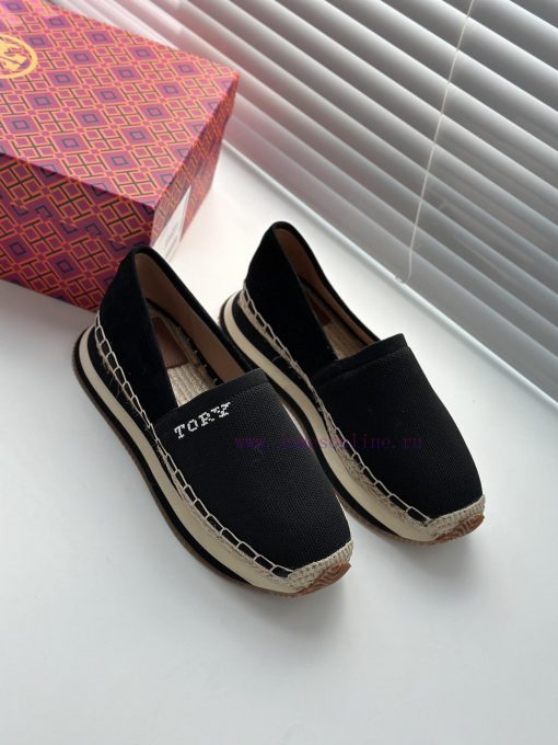 Black Flyknit Splicing SheepTBTORY BURCH T MONOGRAM Fisherman's Shoes Women's Shoes 82839 Fawkjflaal - Image 4